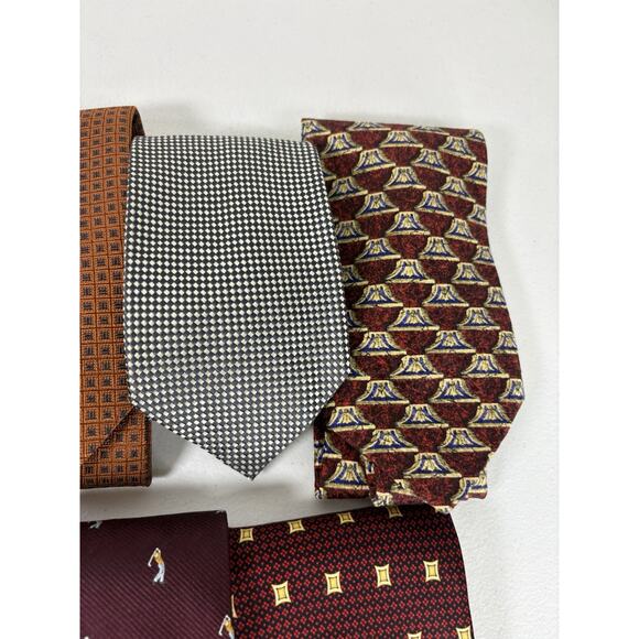 Versace Ermenegildo Zegna Brooks Brothers Silk Tie Lot Of 7 Italy USA Designer - Picture 5 of 16